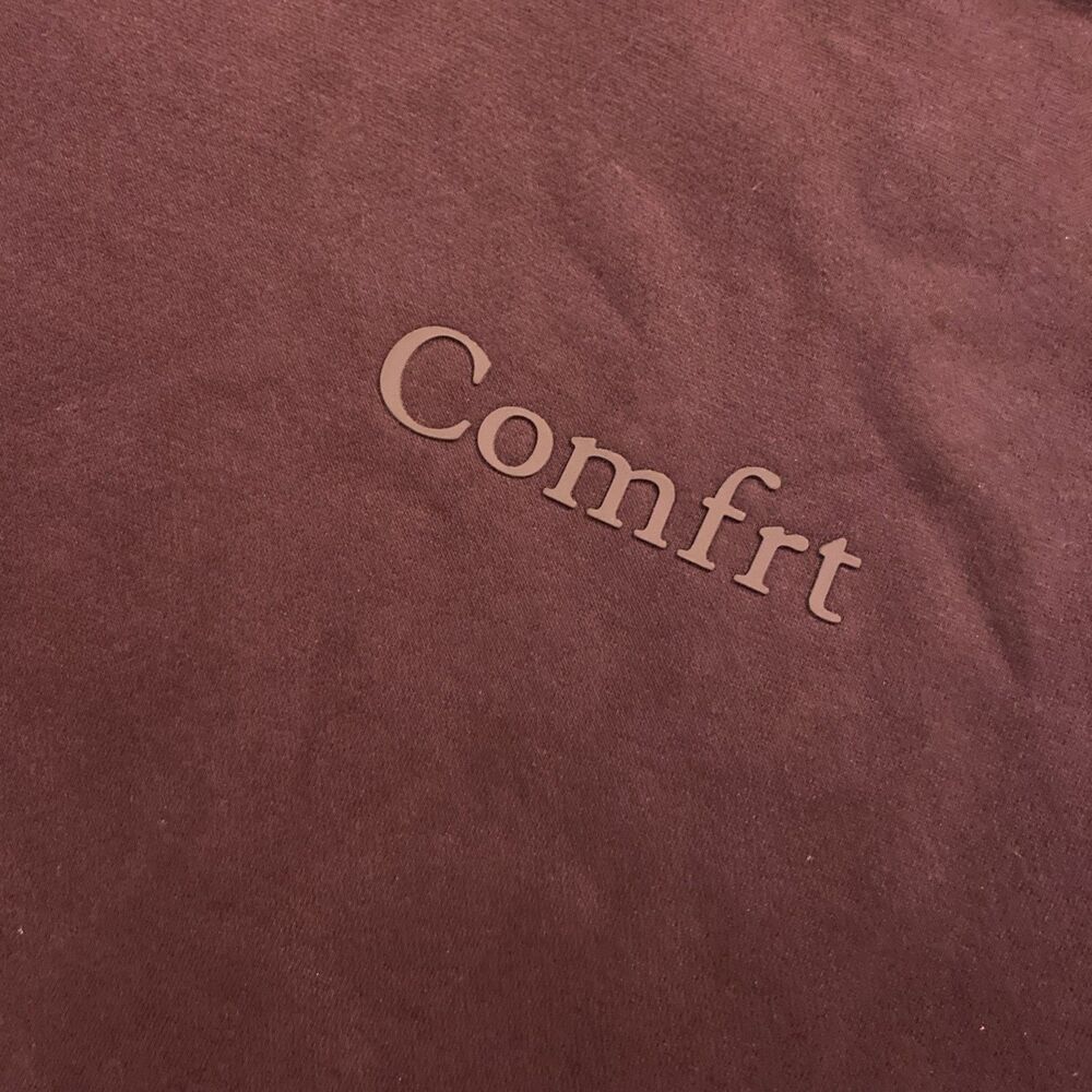 Comfrt Hoodie Men’s Size Large Maroon Pullover Fleece Hooded Sweatshirt - Picture 2 of 11